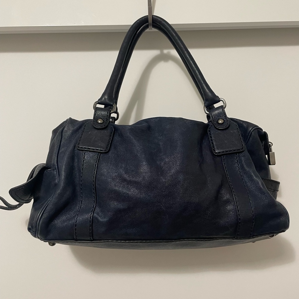 TOD’S bensenville pebbled leather designer handbag made in italy - Picture 2 of 15